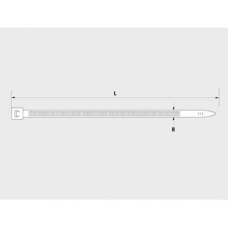Technical drawing of cable tie BAN