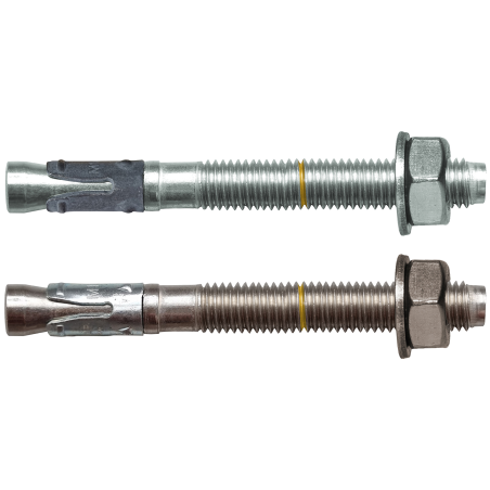 Product image of bolt anchor BAZ2 for cracked and non-cracked concrete - 2 variants steel and stainless steel A4