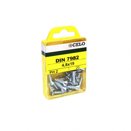 Blister self-tapping screw countersunk head DIN 7982