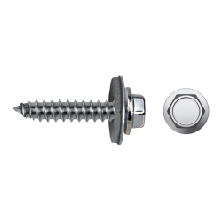 Hexagonal screw + EPDM washer DIN 7661