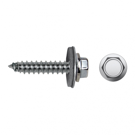 Hexagonal screw + EPDM washer DIN 7661