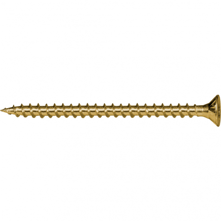 Product image of chipboard screw VELOX® SIT full thread yellow zinc plated with internal underhead miling pockets